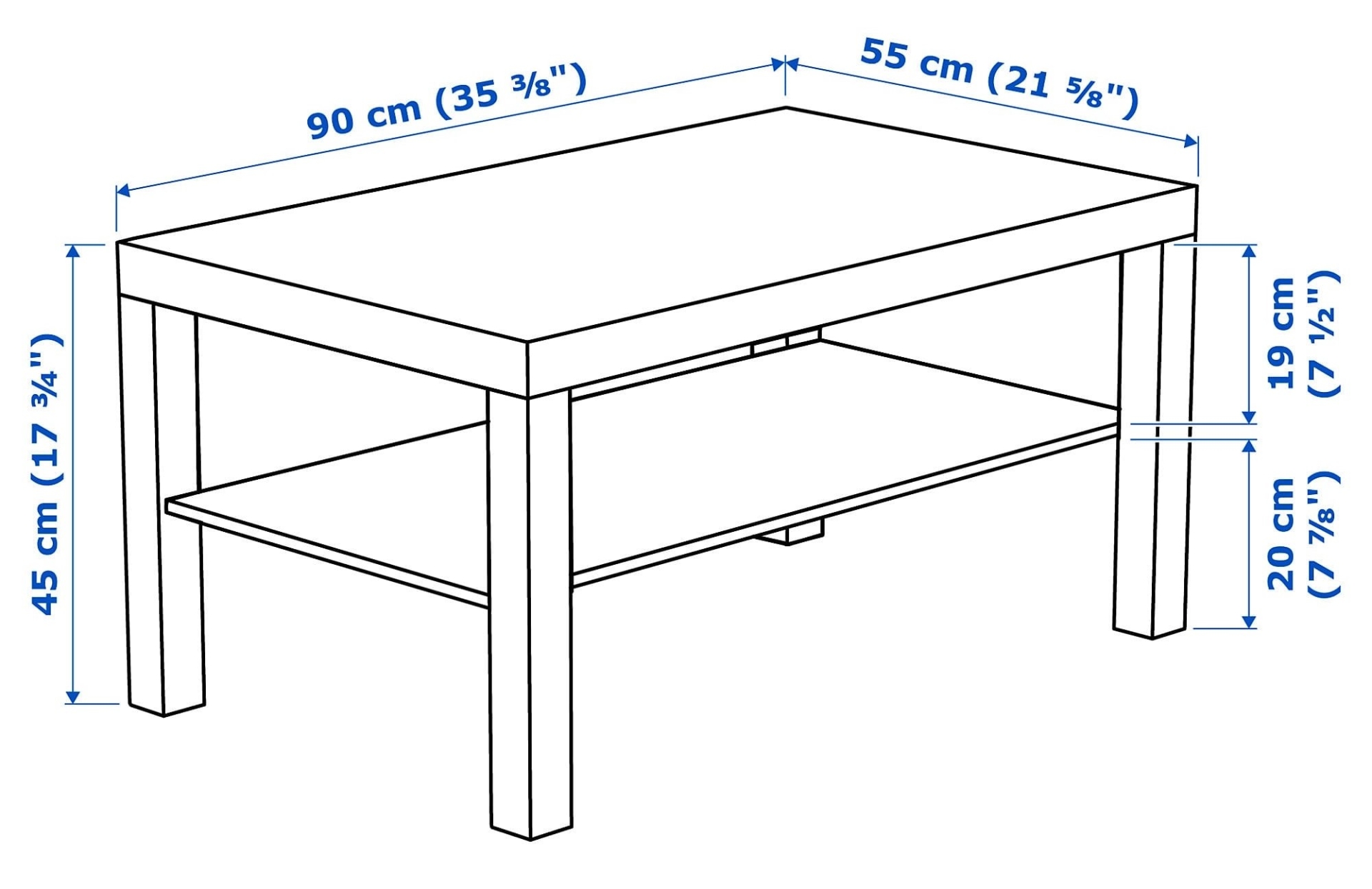 Стандартные размеры кофейного столика