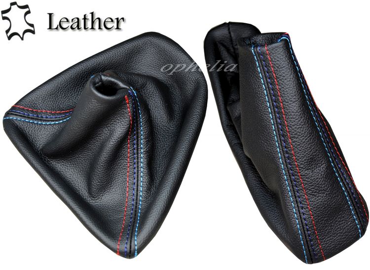 For BMW 3 E90 E91 E92 E93 Shift /& E brake Boot Black Suede M3 ////// Embroidery