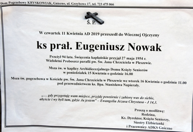 ks. prałat Eugeniusz Nowak lat 94 #ksiądz