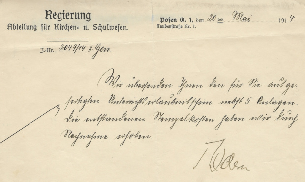 pismo 1914