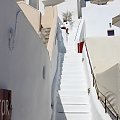 Schody na wyspie Santorini, Grecja