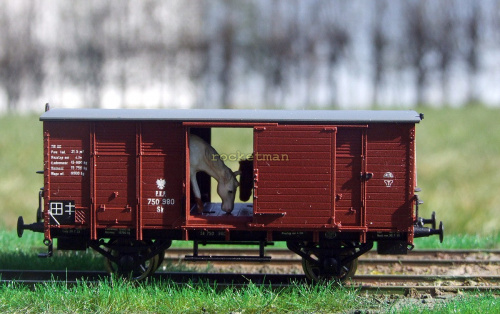 Model wagonu towarowego P.K.P. do przewozu koni. Skala 1:87 H0. Epoka II. Konwersja rocketman. #PKP #wagon #towarowy H0
