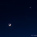 Koniunkcja Księżyca z Wenus w wąskim ujęciu #księżyc #wenus #astrofoto #koniunkcja #Chojnice