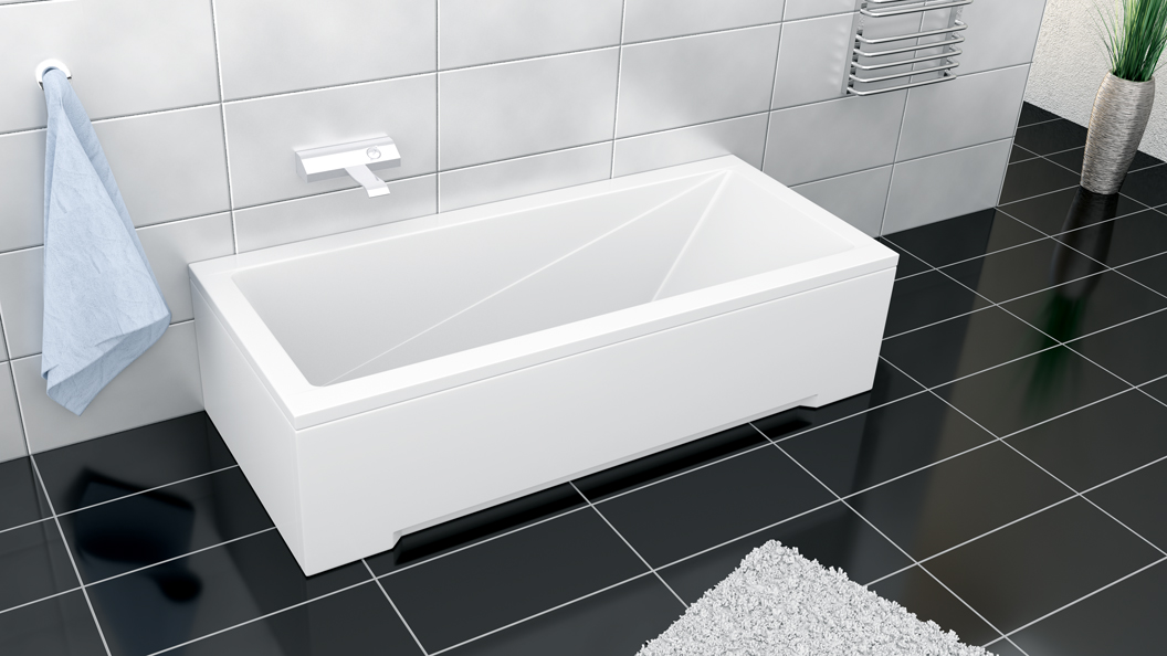 Rechteck Badewanne 120x70 130x70 140x70 150x7 160x70 170x70 Schürze Ablauf Füße