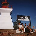 ki Wojtek, Ela, Zosia Bielscy, Kamila, Leszek, Jola - Killarney, nad brzegiem Georgian Bay, 1995 r.