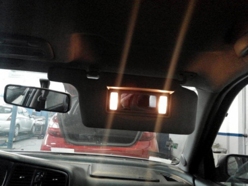 Montaż daszka z oświetleniem w P11 GT - 2015r