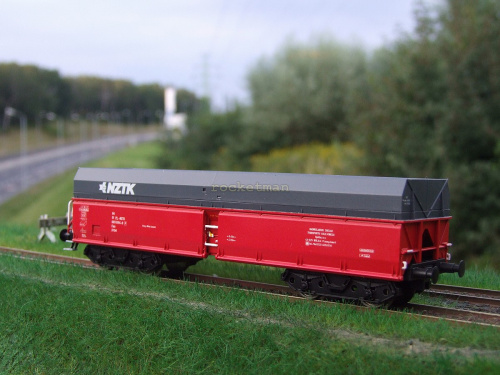 Wagon samowyładowczy NZTK typu 24V do składu towarowego kolei DBSchenker. Konwersja w skali 1:87 H0 rocketman 24V #wagon #talbot